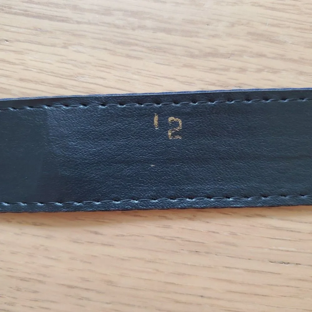 Vintage 80s Navy Cloth Belt